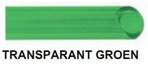Heldere PVC slang groen 6-8 mm