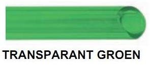 Heldere PVC slang groen 9-12 mm